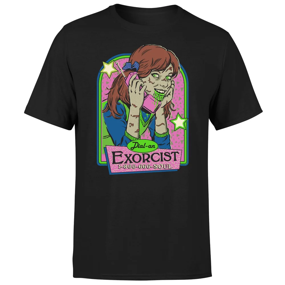 Steven Rhodes Dial An Exorcist Unisex T-Shirt - Black - S - Black Image 1