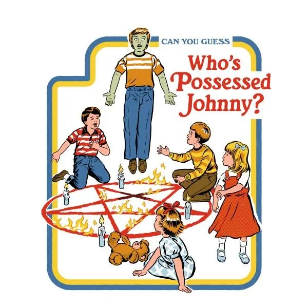 Steven Rhodes Who's Possessed Johnny Unisex T-Shirt - White