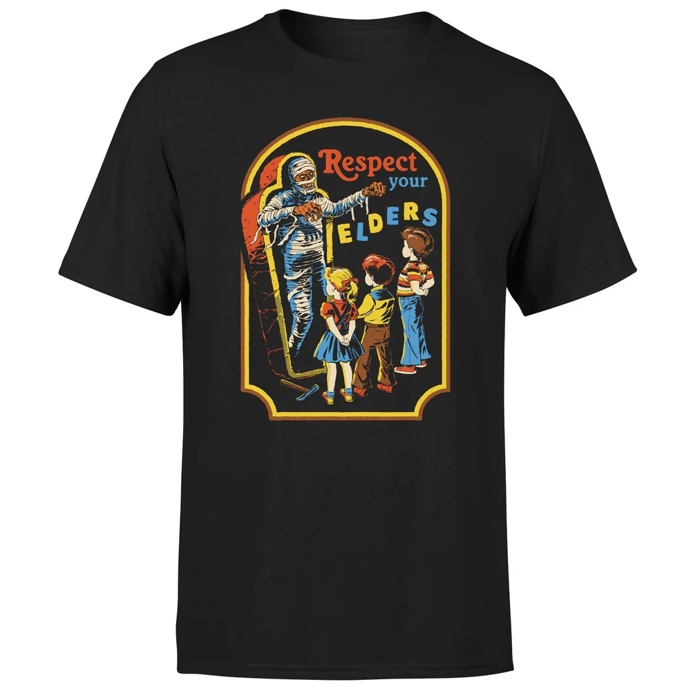 Steven Rhodes Respect Your Elders Unisex T-Shirt - Black - S - Black Image 1
