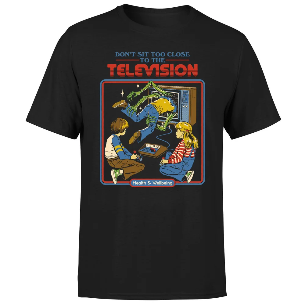 Steven Rhodes Don't Sit Too Close To The Television Unisex T-Shirt - Black - 3XL - Black Image 1