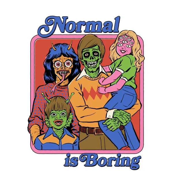 Steven Rhodes Normal Is Boring Unisex T-Shirt - White