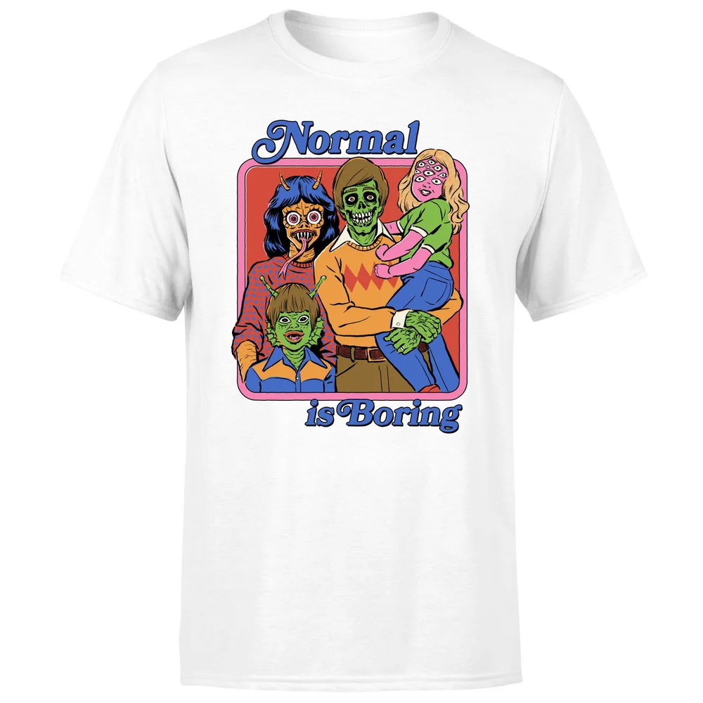 Steven Rhodes Normal Is Boring Unisex T-Shirt - White - S - White Image 1