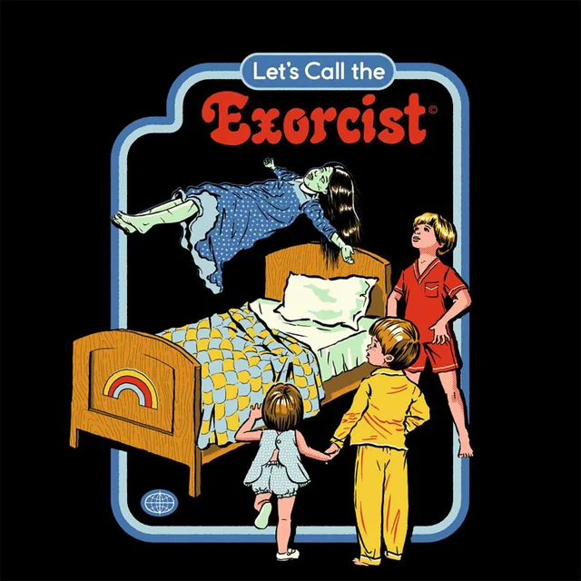 Steven Rhodes Let's Call The Exorcist Unisex T-Shirt - Black