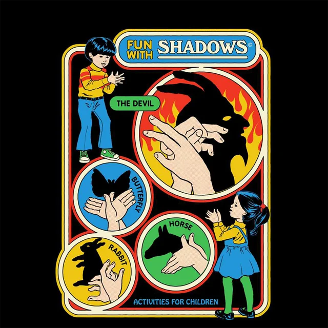 Steven Rhodes Fun With Shadows Unisex T-Shirt - Black