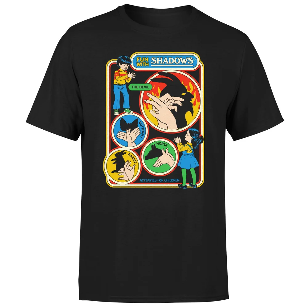 Steven Rhodes Fun With Shadows Unisex T-Shirt - Black - S - Black Image 1