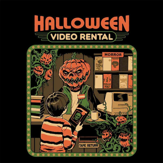 Steven Rhodes Halloween Video Rental Unisex T-Shirt - Black