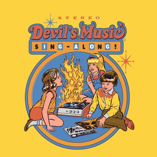 Steven Rhodes Devil's Music Sing-Along Unisex T-Shirt - Yellow