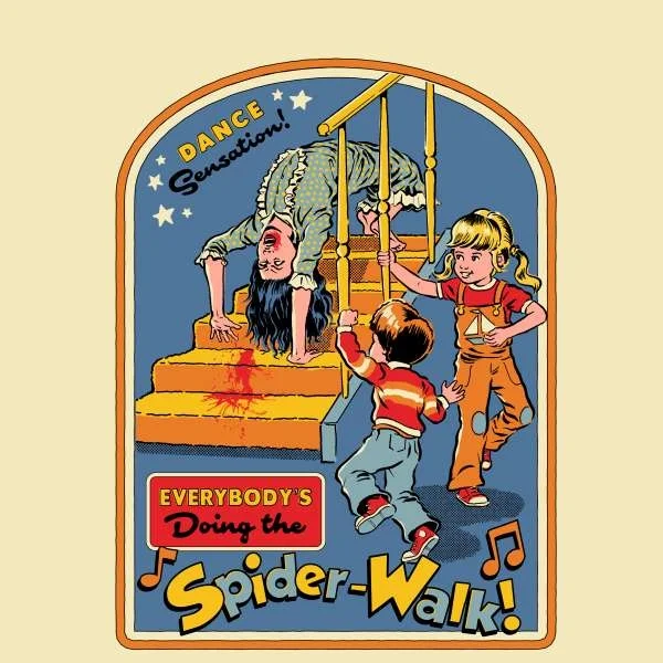 Steven Rhodes Everybody's Doing The Spider-walk Unisex T-Shirt - White Vintage Wash