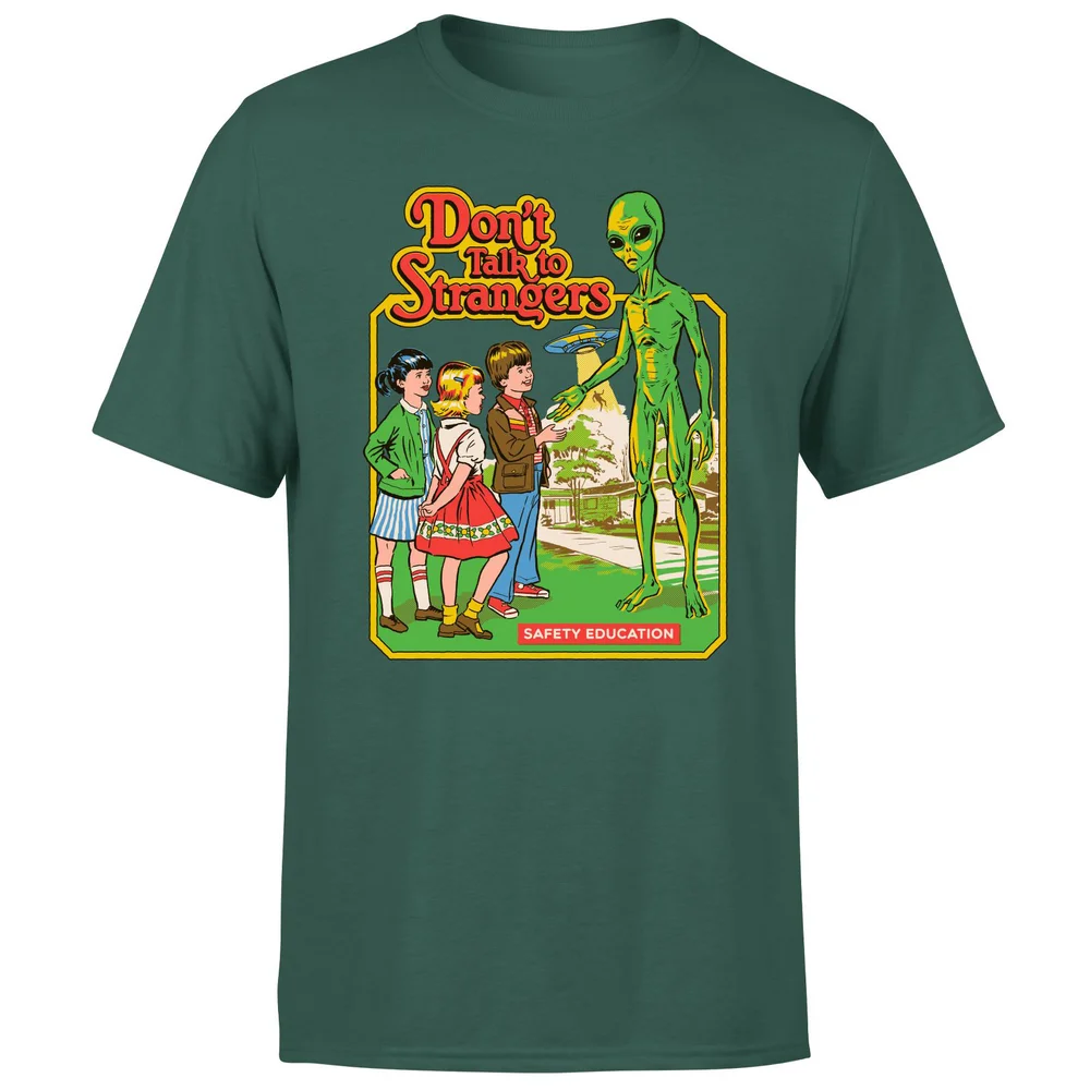 Steven Rhodes Dont Talk To Strangers Unisex T-Shirt - Green - S - Green Image 1