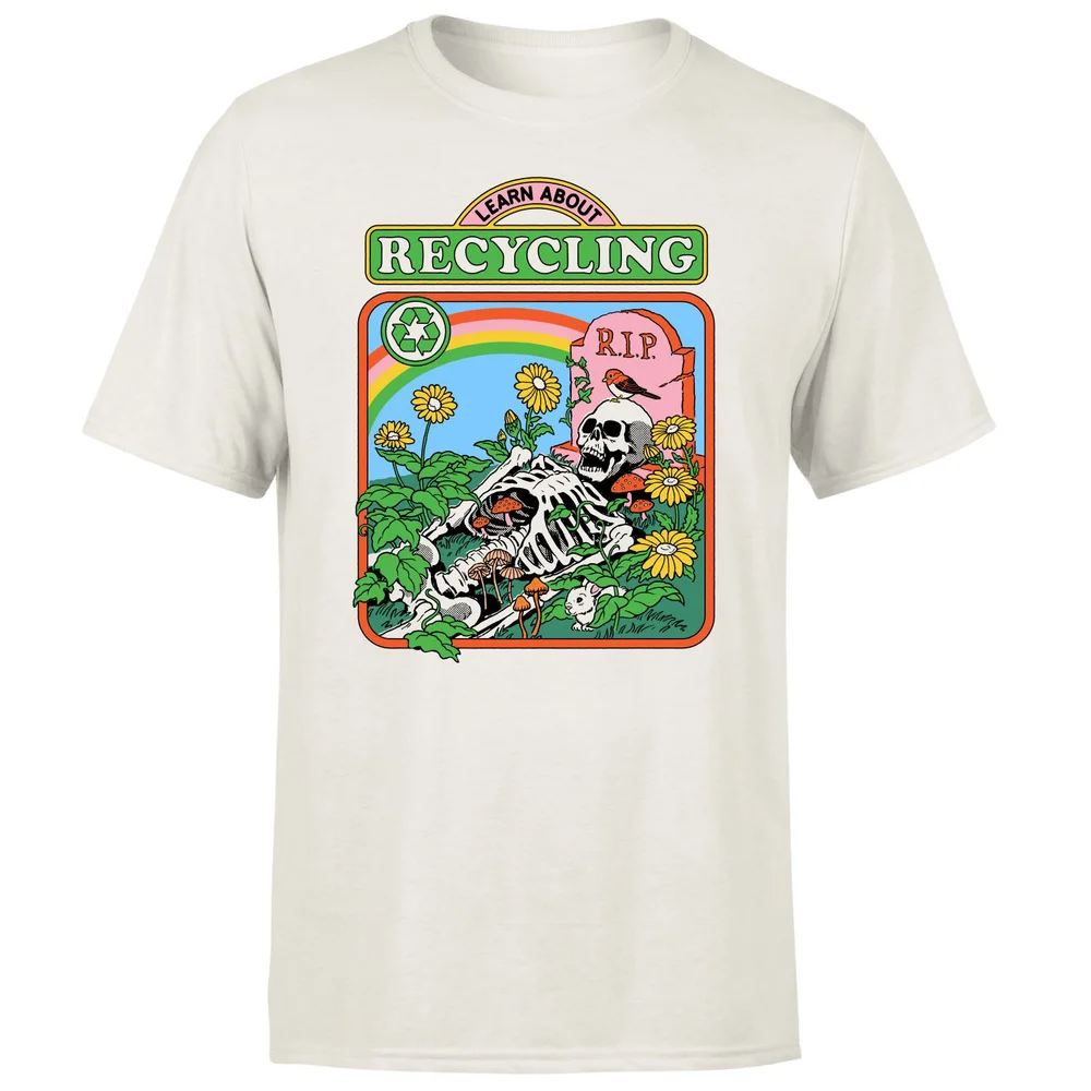 Steven Rhodes Learn About Recycling Unisex T-Shirt - White Vintage Wash - S - White Vintage Wash Image 1
