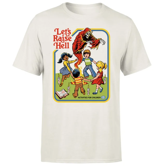 Steven Rhodes Let's Raise Hell Unisex T-Shirt - White Vintage Wash