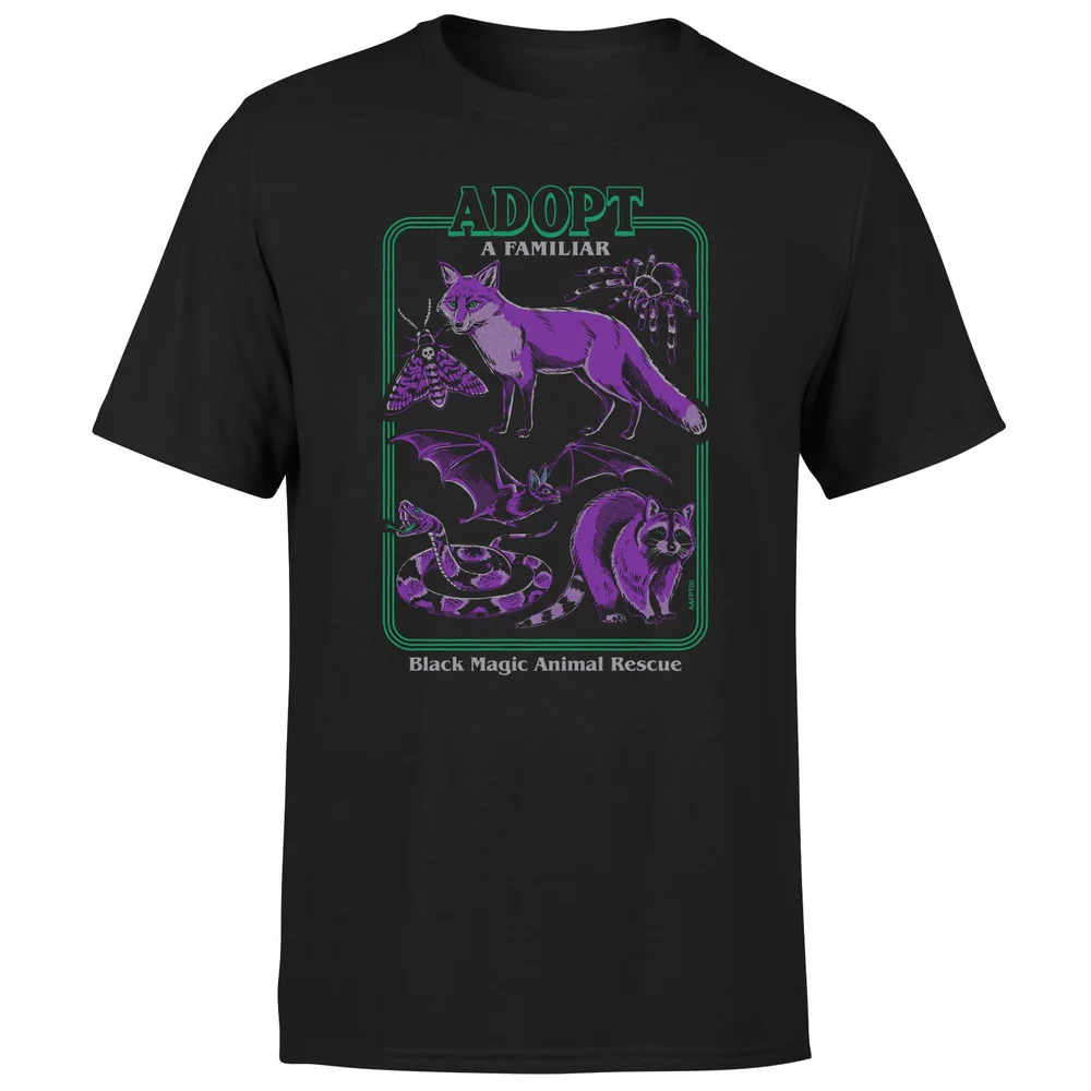 Steven Rhodes Adopt A Familiar Unisex T-Shirt - Black - S - Black Image 1