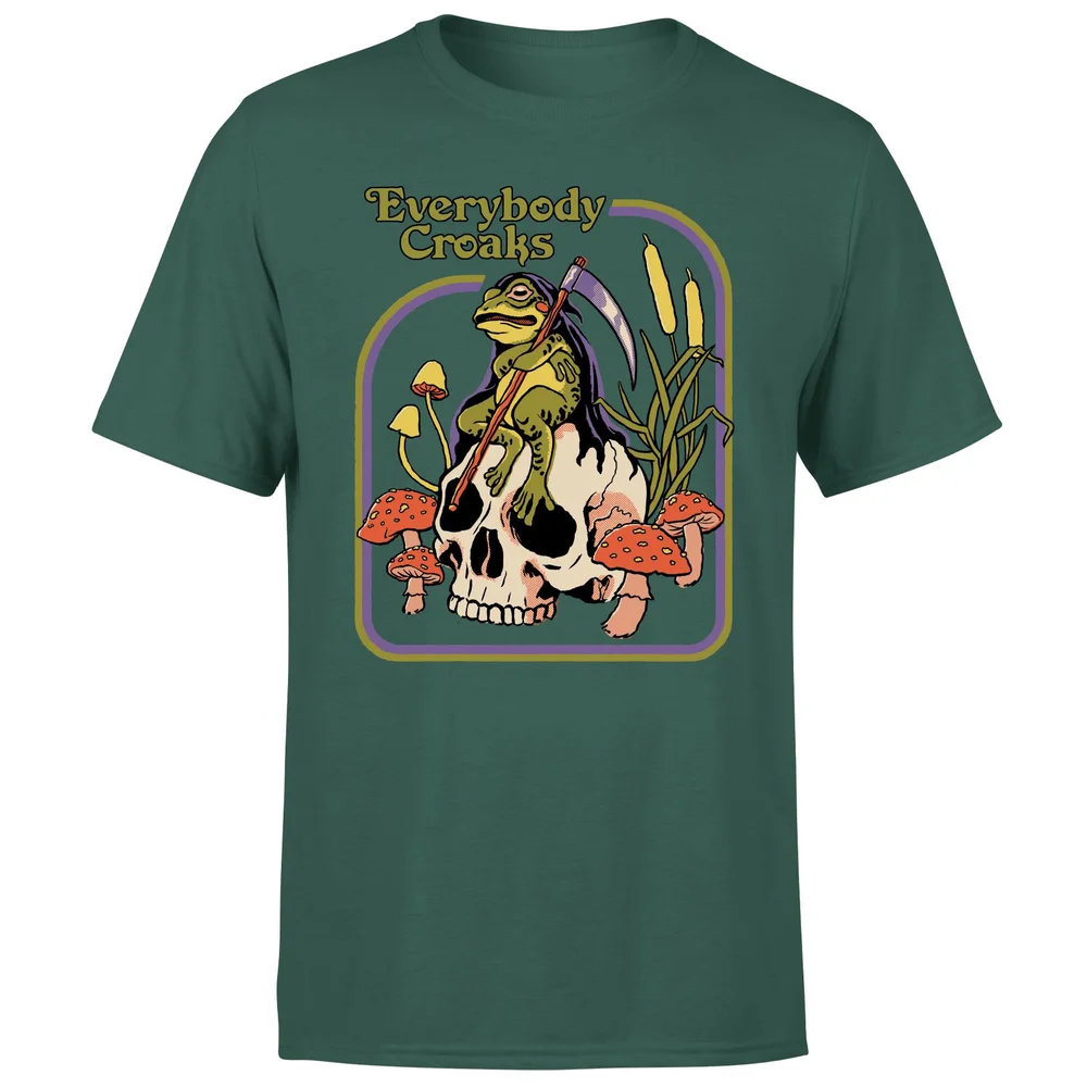 Steven Rhodes Everybody Croaks Unisex T-Shirt - Green - S - Green Image 1