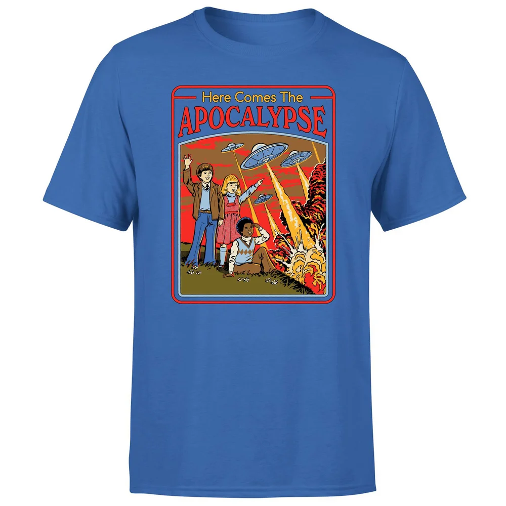 Steven Rhodes Here Comes The Apocalypse Unisex T-Shirt - Blue - S - Blue Image 1