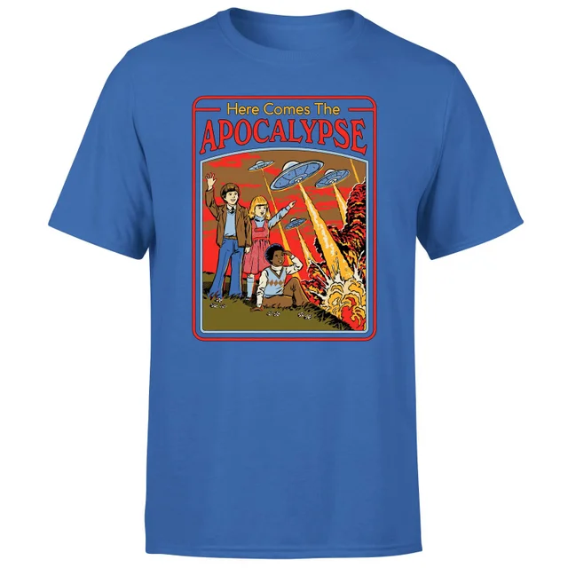 Steven Rhodes Here Comes The Apocalypse Unisex T-Shirt - Blue