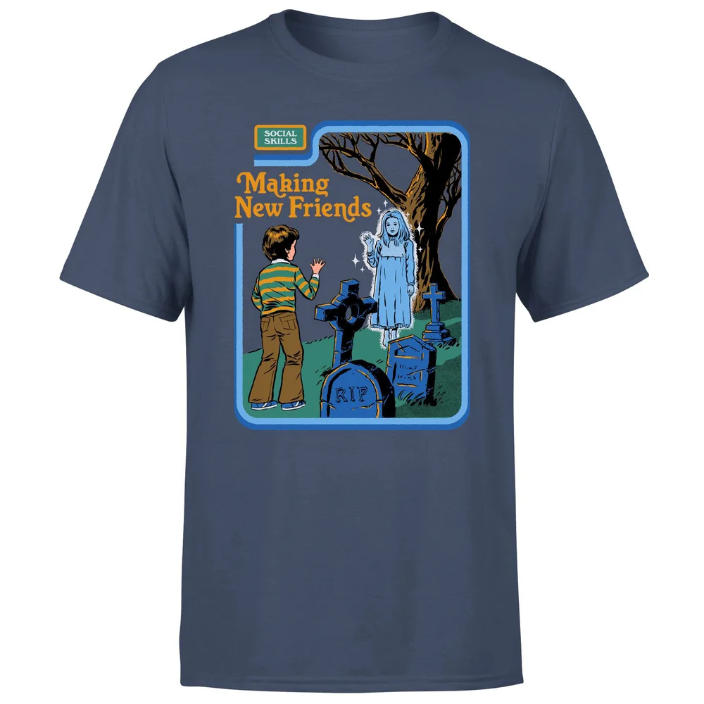 Steven Rhodes Making New Friends Unisex T-Shirt - Navy - S - Navy Image 1