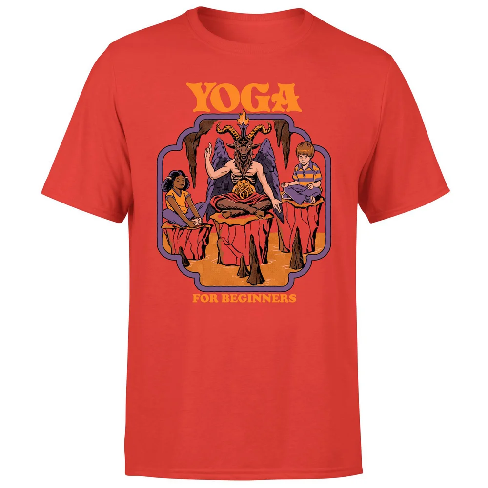Steven Rhodes Yoga For Beginners Unisex T-Shirt - Red - S - Red Image 1