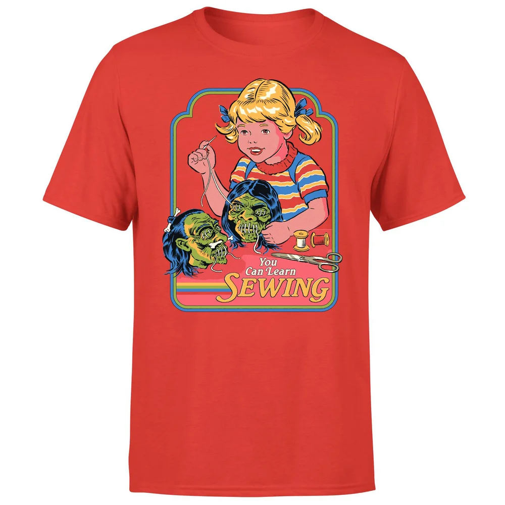 Steven Rhodes You Can Learn Sewing Unisex T-Shirt - Red - S - Red Image 1