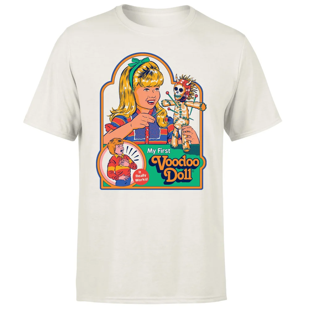 Steven Rhodes My First Voodoo Doll Unisex T-Shirt - White Vintage Wash - S - White Vintage Wash Image 1
