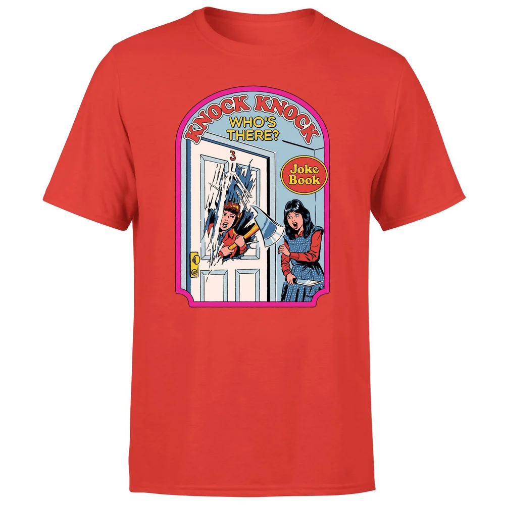 Steven Rhodes Knock Knock Who's There Unisex T-Shirt - Red - S - Red Image 1