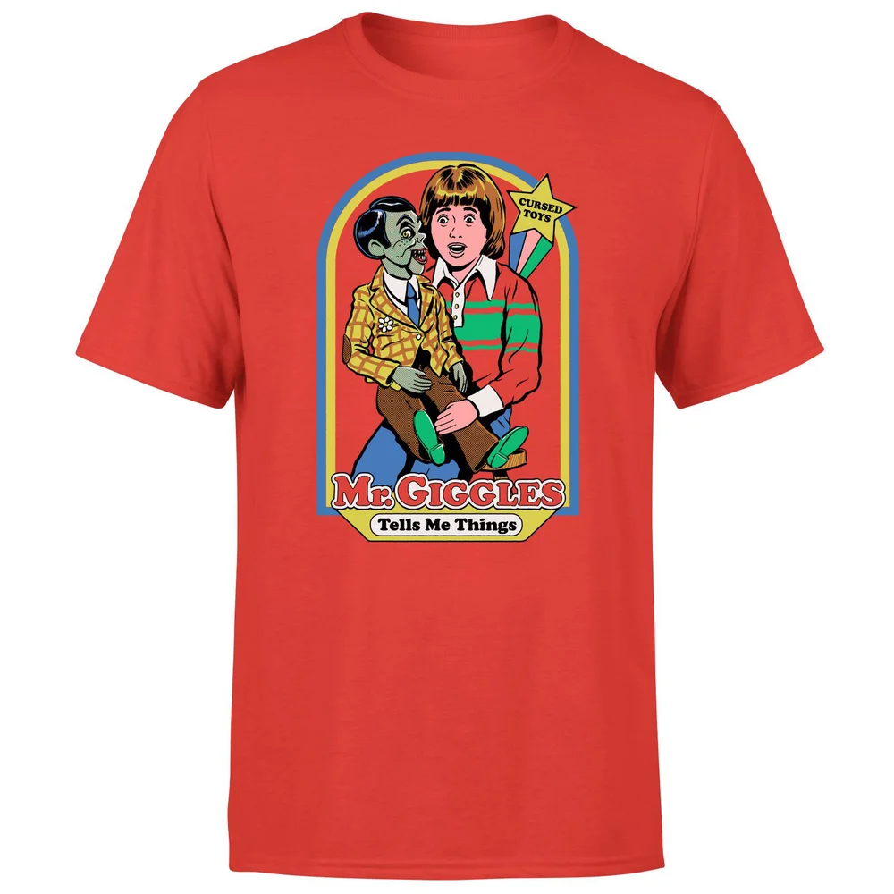 Steven Rhodes Mr. Giggles Unisex T-Shirt - Red - S - Red Image 1