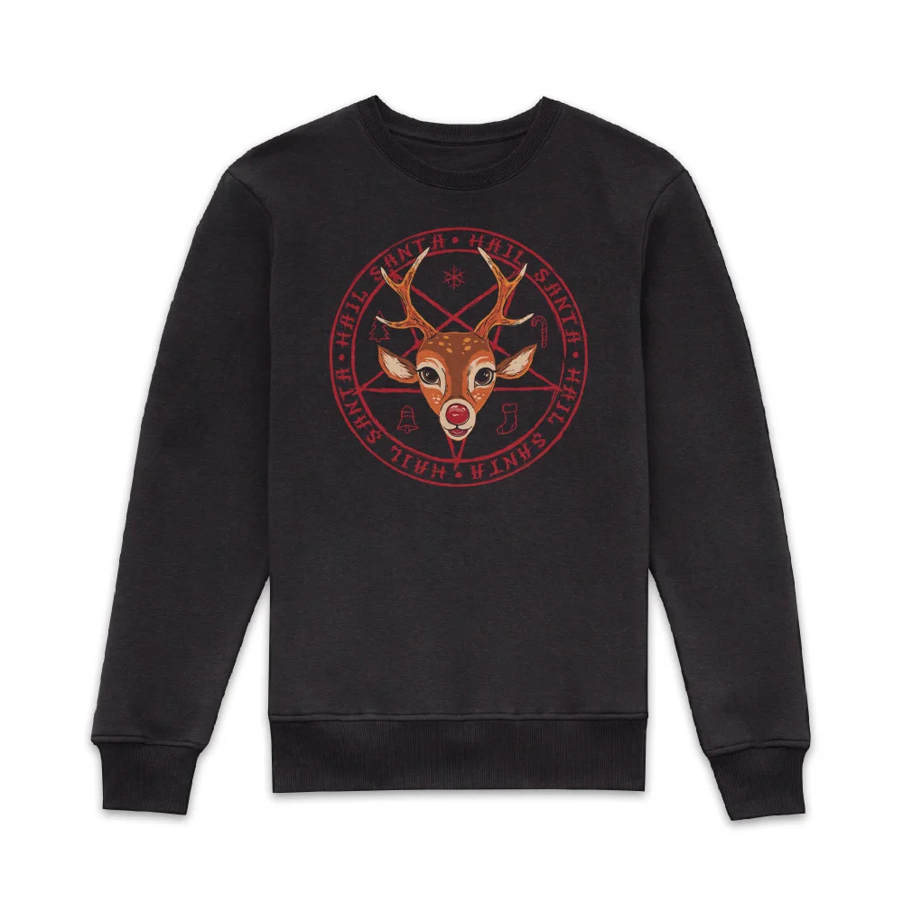Steven Rhodes Hail Santa Sweatshirt - Black - XXL - Black Image 1