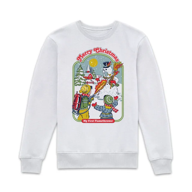 Steven Rhodes My First Flamethrower Sweatshirt - White