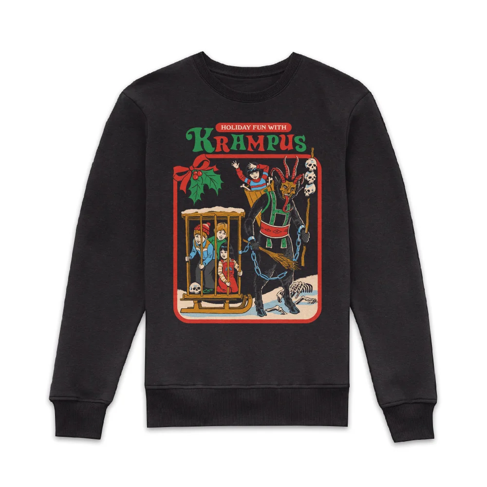 Steven Rhodes Holiday Fun With Krampus Sweatshirt - Black - S - Black Image 1