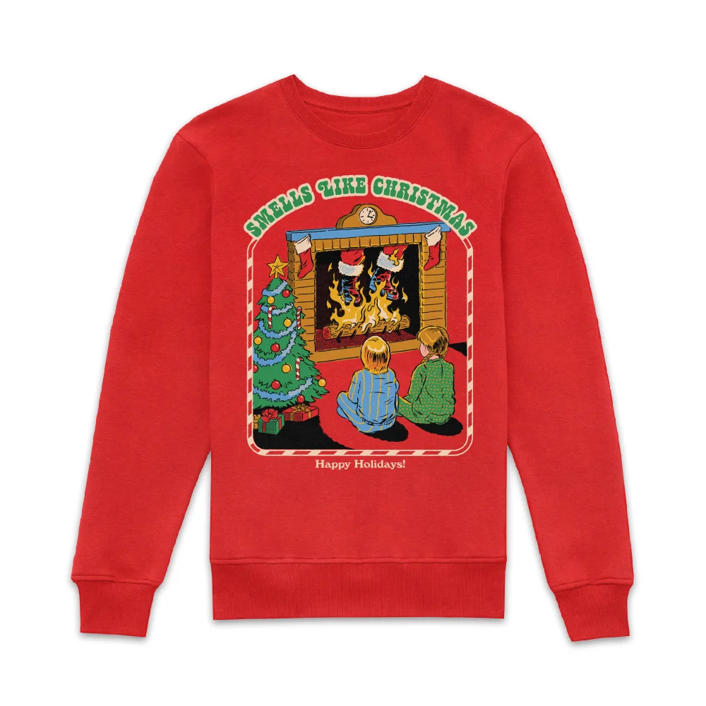 Steven Rhodes Smells Like Christmas Sweatshirt - Red - S - Red Image 1