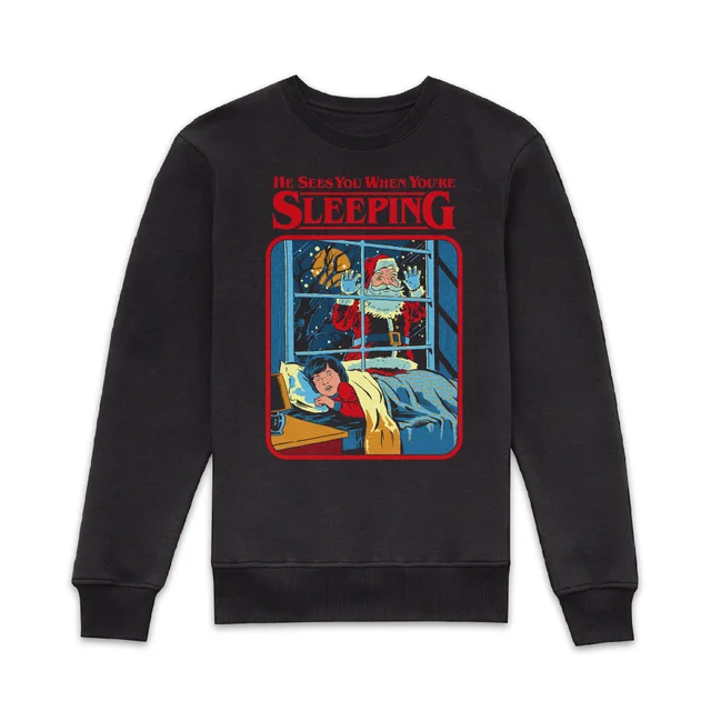 Steven Rhodes He Sees You When You're Sleeping Sweatshirt - Black