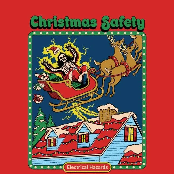 Steven Rhodes Christmas Safety Unisex T-Shirt - Red
