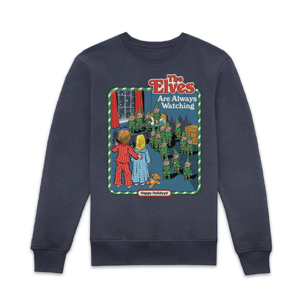 Steven Rhodes The Elves Are Always Watching Sweatshirt - Navy - S - Navy Image 1