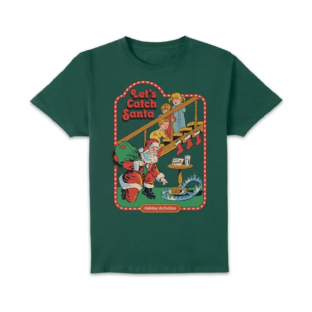Steven Rhodes Let's Catch Santa Unisex T-Shirt - Green