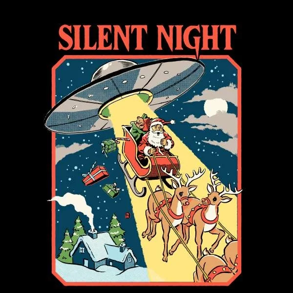 Steven Rhodes Silent Night Unisex T-Shirt - Black