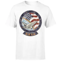 NASA Shuttle Emblem Unisex T-Shirt - White - undefined undefined