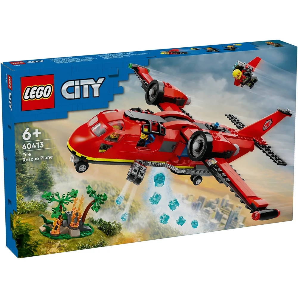LEGO City Fire Rescue Plane Toy for Kids Aged 6 Plus 60413 Image 1