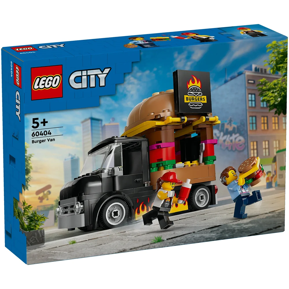 LEGO City Burger Van Food Truck Vehicle Toy Set 60404 Image 1