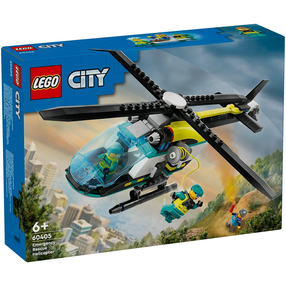 LEGO City Emergency Rescue Helicopter Toy Set 60405 Image 1