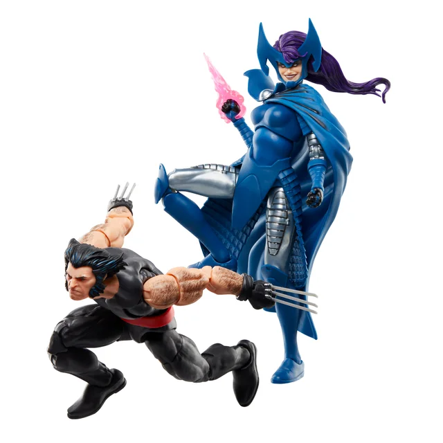 Hasbro Marvel Legends Series Wolverine and Psylocke, 6" Comics Collectible Action Figures