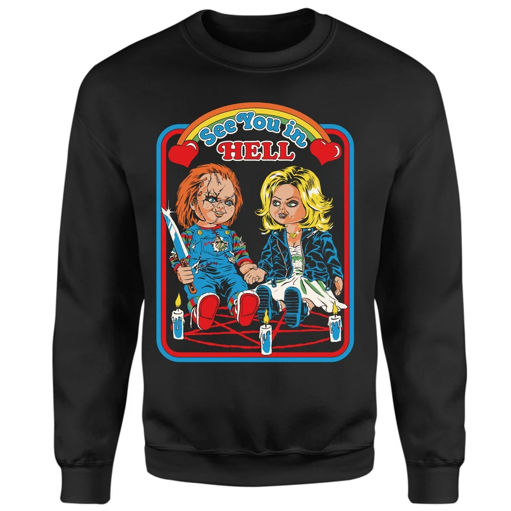 Steven Rhodes Chucky See You In Hell Sweatshirt - Black - L - Black Image 1