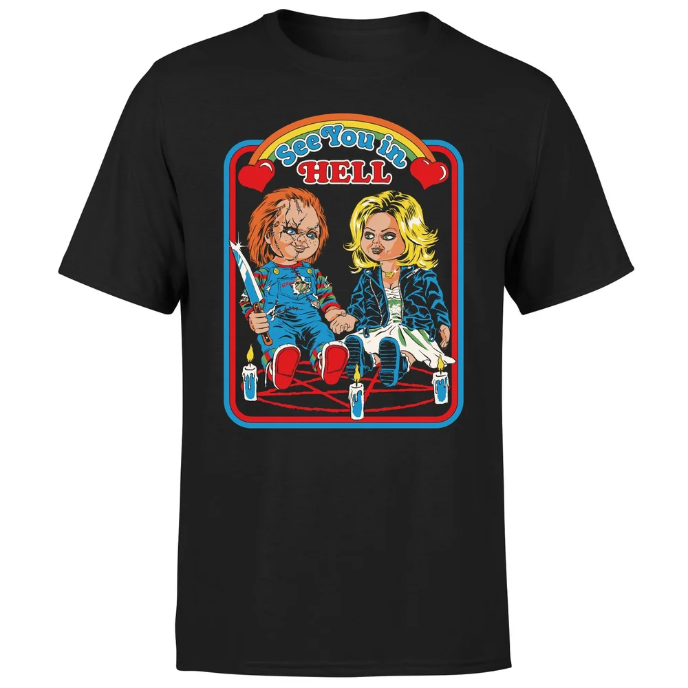 Steven Rhodes Chucky See You In Hell Men's T-Shirt - Black - S - Black Image 1