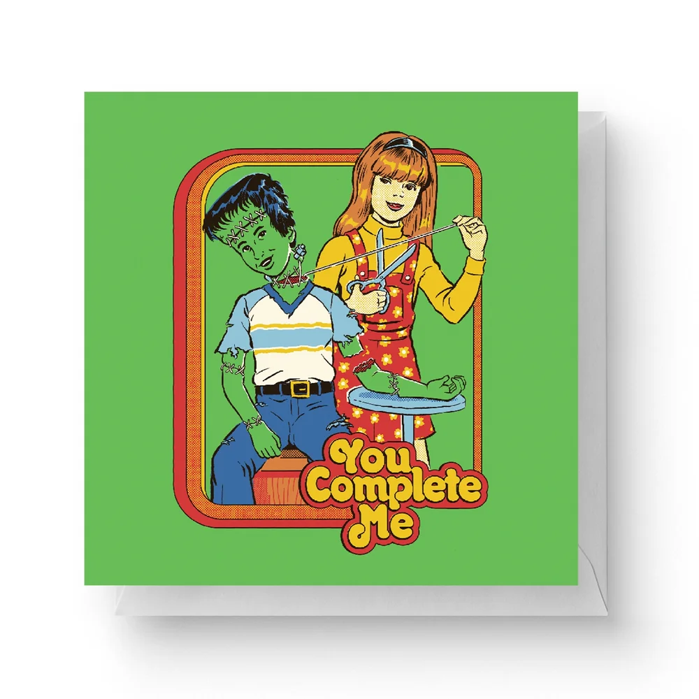 Steven Rhodes You Complete Me Square Greetings Card Image 1