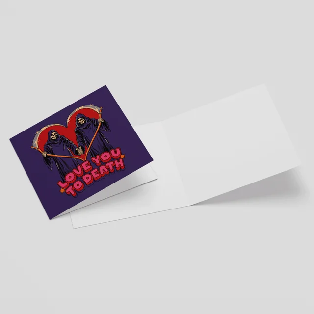 Steven Rhodes Love You To Death Square Greetings Card