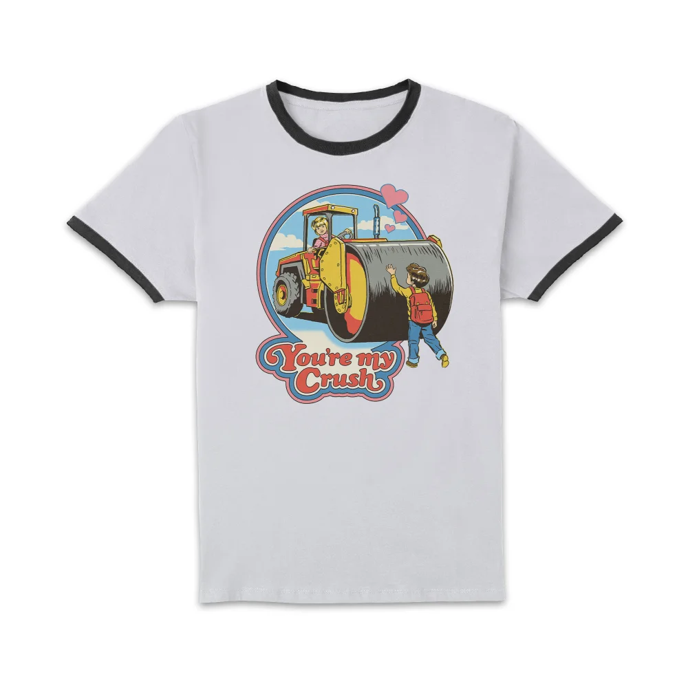 Steven Rhodes You're My Crush Men's Ringer T-Shirt - White/Black - S - White/Black Image 1