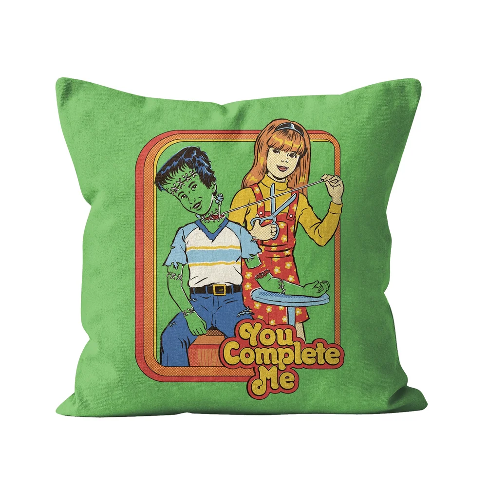 Steven Rhodes You Complete Me Square Cushion - 40x40cm Image 1