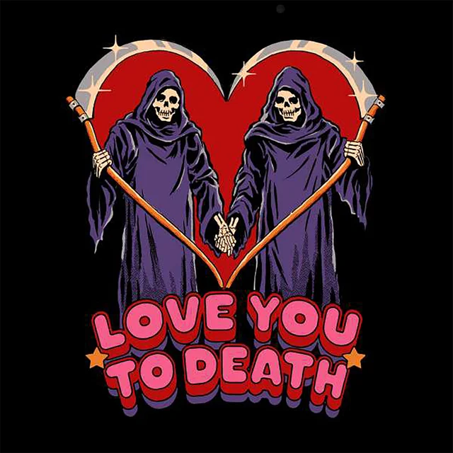 Steven Rhodes Love You To Death Men's T-Shirt - Black
