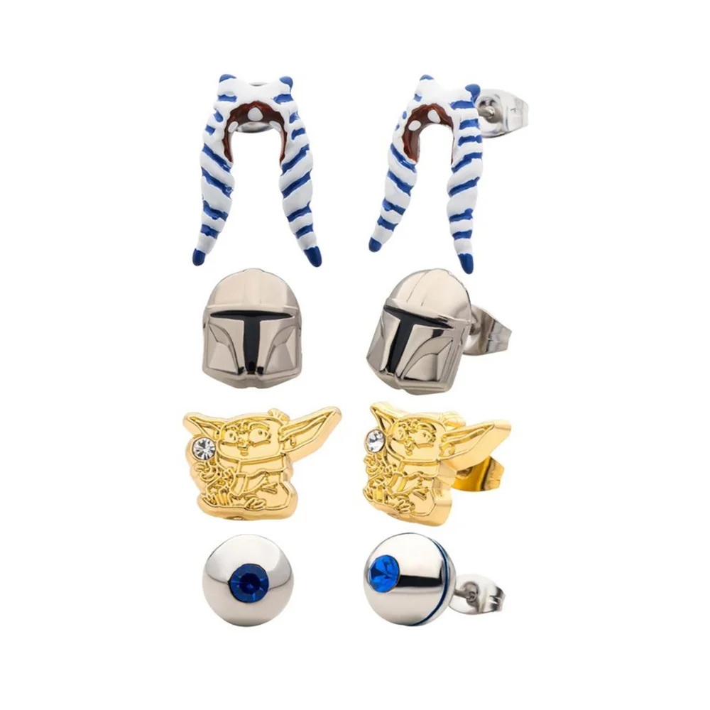 SalesOne Star Wars The Mandalorian Razor, Ahsoka, Mando & Grogu Earring Set Image 1