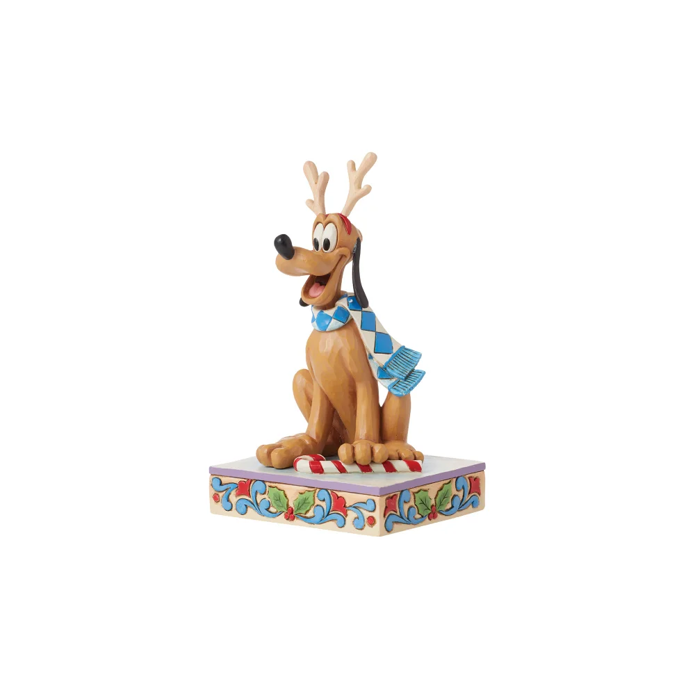 Enesco Disney Dashing Rein-dog (Holiday Pluto Figurine) (14cm) Image 1