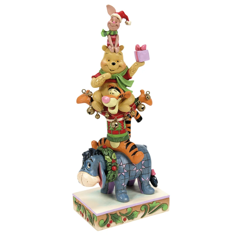Enesco Disney Friendships & Festivities (Stacked Pooh & Friends Christmas Figurine) (25cm) Image 1