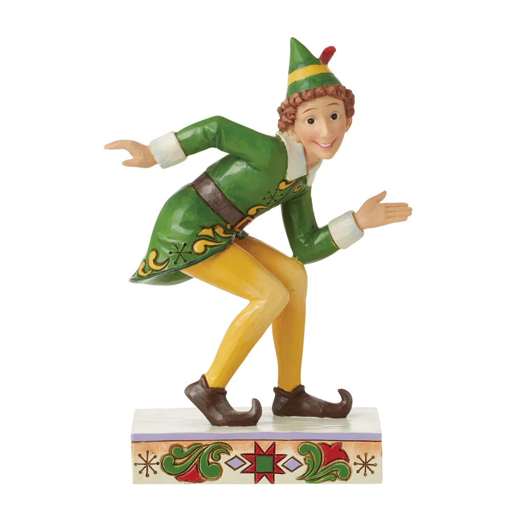 Enesco Elf by Jim Shore Smiling is my Favourite (Buddy in Crouching Pose Figurine) (14.5cm) Image 1